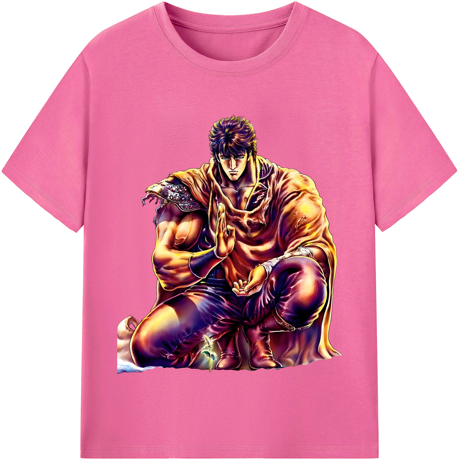 （画像用） 北斗の拳 Fist of the North Star レディースカジュアルプリントTシャツ（綿100％）